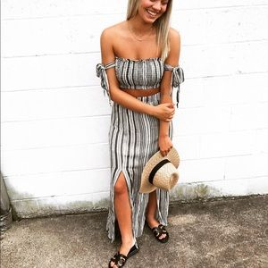 SOLD Striped Two Piece Set